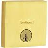 Kwikset Centro, Deadbolt Door Lock, Cilindro singolo, Quadrato a basso profilo con SmartKey Re-Key Security, Ottone satinato