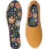 FLAT SOCKS Calzini da donna, senza calze, senza calze, non scivolano, non puzzano, lavabili, con stampa floreale, Ricamo floreale, Small