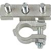 Lampa 69910 Morsetto Batteria zincato, Fissaggio Cavo a capocorda su Vite - Foro capocorda Ø 6/6/6 mm - Polo Negativo