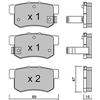 metelligroup 22-0173-0 Pastiglie Freno Anteriori E Posteriori, Made in Italy, Pezzo di Ricambio per Auto/Automobile, Kit da 4 Pezzi, Certificate ECE R90, Prive di Rame