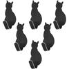 SAFIGLE Set 6 Ganci Appendini Adesivi da Parete in Acciaio Inox Ganci Decorativi a Forma di Gatto per Bagno Cucina e Camera da Letto Riutilizzabili per Casa
