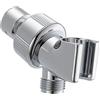 VILLFUL Supporto Soffione Doccia Regolabile in Abs con Snodo Sfera in Ottone Staffa Montaggio Vite per Braccio Doccia Adattatore Tee Antiruggine per Bagno