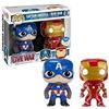 FUNKO POP MARVEL CAPTAIN AMERICA CIVIL WAR 2 PACK CAP AMERICA IRON MAN FIGURINA Funko