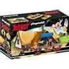 PLAYMOBIL Capanna di Ordralfabétix, villaggio di Asterix, giocattolo da collezione, 73 pezzi, 2 personaggi