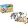 PLAYMOBIL Wiltopia Esploratore della savana con animali, elefante e accessori, dai 4 anni in su, realizzato con materiali riciclati
