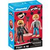 PLAYMOBIL Miraculous Adrien & Chat Noir Set da gioco, braccialetto per bambini, 2 pezzi, multicolore, dai 4 anni in su
