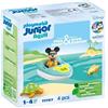 PLAYMOBIL Junior Mickey con barca, galleggiante, giocattolo da bagno, dai 12 mesi, Disney