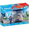 PLAYMOBIL Action Heroes Sala interrogatori della polizia con kit per impronte digitali, 38 pezzi, dai 4 anni in su, poliziotti