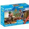 PLAYMOBIL Ricercatore e sito archeologico con fossili, My Life, Dinos, 41 pezzi, dai 4 anni in su