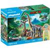 PLAYMOBIL Brachiosaurus, esploratore, hovercraft, 71819, con accessori, 3+ anni