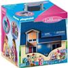 PLAYMOBIL Casa delle bambole trasportabile, blu, 3 personaggi, accessori inclusi, 70985