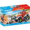 PLAYMOBIL Autopompa con tanica di benzina in fiamme, Action Heroes, 68 pezzi, dai 4 anni in su