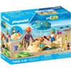 PLAYMOBIL Divertimento in famiglia sulla sabbia in spiaggia, My Life Vacanze al mare, 46 pezzi, dai 4 anni in su