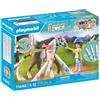 PLAYMOBIL Horses of Waterfall, cavaliere con criniera da colorare, 19 pezzi, dai 5 anni in su