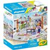 PLAYMOBIL Color Salon de Toilettage, Crayola, 61 pezzi, dai 5 anni in su, set da disegno