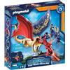 PLAYMOBIL Dragons Nine Realms WuWei & Jun, 2 personaggi, accessori, con lanciatore di proiettili