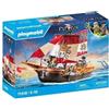 PLAYMOBIL Chaloupe dei pirati, set di gioco con nave pirata, con personaggi, con cannoni, dai 4 anni in su