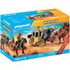 PLAYMOBIL Carrozza western rapinata, Far West, confezioni promozionali, 58 pezzi, dai 14 anni in su