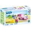 PLAYMOBIL Junior Minnie Mouse con carretto della frutta, Disney, 8 pezzi, dai 12 mesi, plastica biosourcé