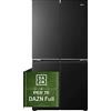 HAIER HCR59F18DNMB frigorifero americano, Sistema Multi Flow, Capacità Netta Totale 706 litri, Maniglie integrate, Illuminazione LED, Classe D, Abbonamento DAZN Full 12 mesi incluso