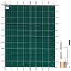 VEVOR Telone di copertura per piscina 4,9 x 9 m in polipropilene Telone di copertura invernale Adatto a piscine di dimensioni 5,5 x 9,8 m Tela di copertura per piscina