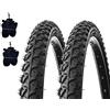 Kenda 2 COPERTONI KENDA 24 X 1.95 (50-507) + CAMERE | PNEUMATICI TASSELLATI NERI MTB BICICLETTA MOUNTAIN BIKE