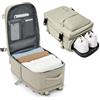 BJLFS Borse da Cabina per Ryanair 40×20×25 Bagaglio a Mano Easyjet Borsa Zaino da Viaggio, Zaino da trekking,Zaino Casual per laptop,Grigio Marrone\