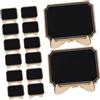 STOBOK 20Pcs Mini Lavagne Segni Con Cavalletto Stand Lavagna In Legno Riutilizzabile Bacheca Segni Matrimoni Segnaposti Per Il Cibo Catering Buffet Forniture