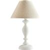 Bonetti Illumina Lampada da tavolo Shabby Chic Cascina Bianco 1 luce E27
