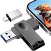 Nanopell [Senza APP] Nanopell Chiavetta USB 128GB, Memoria Esterna per lphone Chiavetta USB per Foto e Dati. Photostick per lphone Custodia in Metallo impermeabile, Compatibile Avec Smartphone/PC/Laptop.
