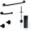 Inda Set accessori bagno a muro One nero opaco (porta asciugamani 50 cm)