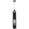 Haofy Montalatte Elettrico Portatile per caffè, Latte, Cappuccino con Produttore di Schiuma a Batteria Senza Fili (BLACK)