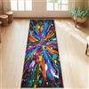 Generic Explosion Runner Tappeto, Moderno Astratto Splash Color Nessuno Multicolore Pelo Basso Rettangolo Pavimento Tappeti Bordo Bordo per Cucina Ingresso Comodino Lavanderia Decor 0,6 x 1,5 m