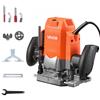 VEVOR Rifilatrice Fresatrice per Legno con Cavo 1200 W, Fresatrice Velocità Variabile Avviamento Graduale, Rifilatrice per Finitura Lavorazione Legno, Guida Parallela, Profondità Regolabile max 55 mm