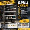 Api Scaffale Modulare 5 Ripiani In Acciaio Zincato 90x40x180 cm