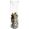 H&H 8249740 Vaso Quadro, Vetro Trasparente, 10 cm x 40 cm