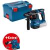 Bosch Professional 18V System Martello perfor.a batteria GBH 18V-22 (con SDS plus, ideale per praticare fori 6-10mm, KickBack Control,Vibration Control,incl. GDE 18V-12,L-BOXX,batt./caricab.non incl.)