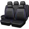 VFRTAAZ Coprisedili Auto Coprisedile In Similpelle Coprisedile Universale Per Auto A Cinque Posti Per Tutte Le Stagioni Protezione Completa Per Sedili(Blue-Black)