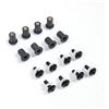 one by Camamoto cod 77171190A kit set viti di fissaggio in alluminio cnc con gommino per cupolino/parabrezza colore nero compatibile con tutti i modelli di moto