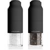 LARS NYSØM Set di macinini pere pepe LARS NYSØM in acciaio inossidabile con macina regolabile | Set di macinini per spezie dal design a bottiglia, manuale (Onyx Black)