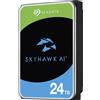 Seagate SkyHawk AI ST24000VE002 - disco rigido - 24 TB - interno - 3,5" (8,9 cm) - SATA 6Gb/s - buffer: 512 MB - con 3 anni di ripristino dati Seagate Rescue