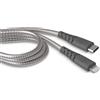 Force Power, cavo da Lightning MFi a USB-C 3A per la ricarica e la sincronizzazione rinforzato, grigio