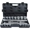 BGS Set cassetta chiavi chiave a cricchetto bussola bussole esagonali 3/4" 19-50 mm