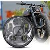 JS-Parts LED Fari Anteriori 5,75" Chrome con Luce di Posizione ECE 6500K