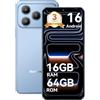 Blackview WAVE 7C Smartphone Offerta Android 16, 32MP+13MP 6.56, 16GB+64GB/2TB TF Cellulari, Telefono Cellulare Offerta 5000mAh/3.5mm/IP54 4G/WiFi 5G/Face ID/3 Slot Eer Carte,3 Anni Garanzia