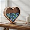 3 Pezzi Scatola Ombra a Cuore in Legno Multiuso Scatola Portaoggetti Intagliata