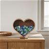 3 Pezzi Scatola Ombra a Cuore in Legno Stile Marinaro Vetrina Decorativa a