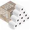 MAQA 50 Rotoli Pos MISURA: 57x40cm Con Anima 12 mm | Rotolini POS per Registratore di Cassa Telematico | Stampa Nitida e Duratura | Compatibili con Tutti i POS | Rotoli Scontrino Carta Termica, 40 metri