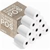 MAQA 30 Rotoli Pos MISURA: 57x40cm Con Anima 12 mm | Rotolini POS per Registratore di Cassa Telematico | Stampa Nitida e Duratura | Compatibili con Tutti i POS | Rotoli Scontrino Carta Termica, 40 metri