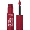 Rimmel London, Thrill Seeker Lip Latex, Rossetto liquido, Lucidalabbra, Colore labbra, Rossetto con acido ialuronico, Tinta labbra, Morbidezza e lucentezza, Vitamina E, Aloe Vera, 6 ml, 450 Majesty